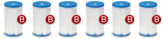 6 x Filtr do pompy komplet Typ B INTEX 29005 - obrazek 2