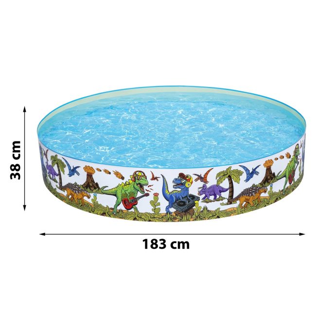 Basen ogrodowy dla dzieci Dinozaur 183 x 38 cm Bestway 55022 - obrazek 5