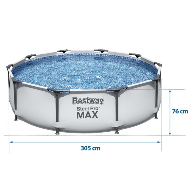 Basen ogrodowy stelażowy 305 x 76 cm zestaw 4w1 Bestway 56406 - obrazek 4
