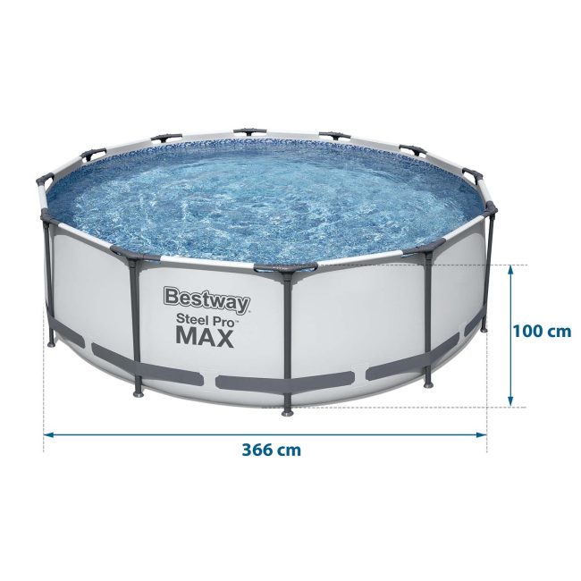 Basen ogrodowy stelażowy 366 x 100 cm zestaw 10w1 Bestway 56418 - obrazek 6