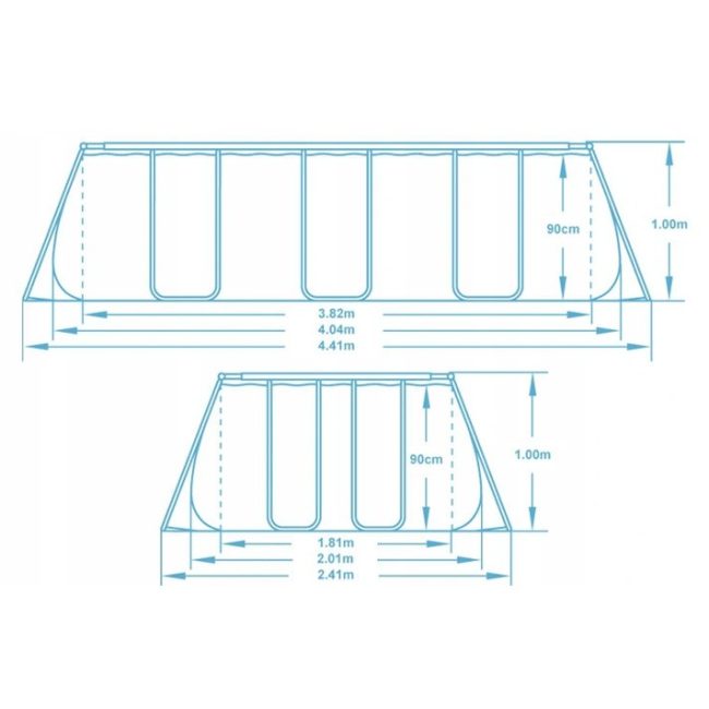 Basen ogrodowy stelażowy 404 x 201 x 100 cm 11w1 Bestway 56441 - obrazek 4