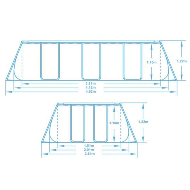 Basen ogrodowy stelażowy 412x201x122 cm 17w1 Bestway 56456N - obrazek 4