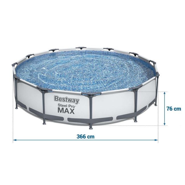 Basen ogrodowy stelażowy 366 x 76 cm 16w1 Bestway 56416 - obrazek 6