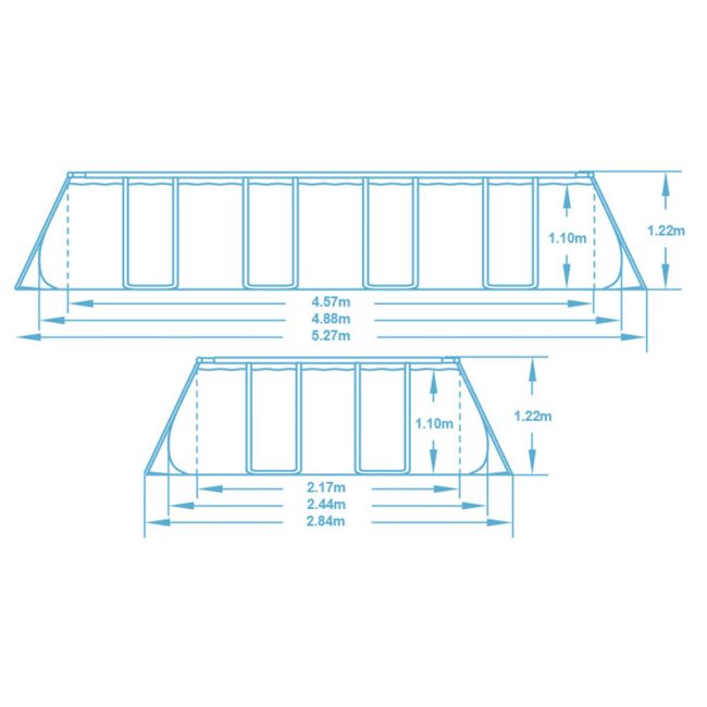 Basen stelażowy ogrodowy 488 x 244 x 122 cm 11w1 Bestway 56671N - obrazek 6