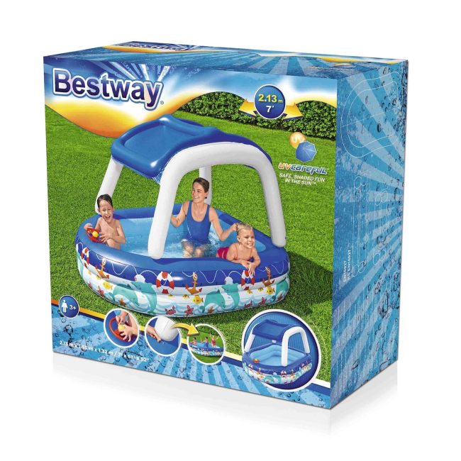 Basenik dla dzieci z daszkiem 213 x 155 x 132 cm Bestway 54370 - obrazek 3