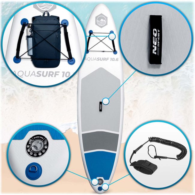 Deska Sup Aquasurf 320 x 84 x 15 cm Neo-Sport 170200 - obrazek 6