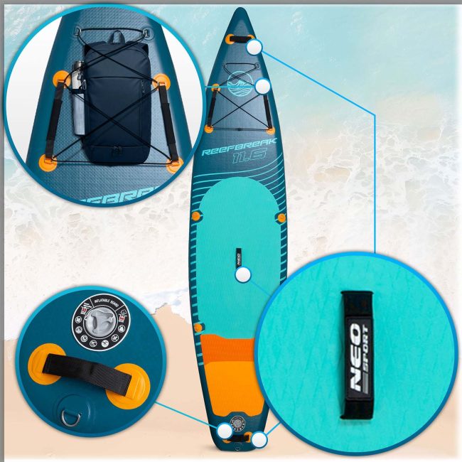 Deska SUP Reefbreak 350 x 81 x 15 cm Neo-Sport 170301 - obrazek 6