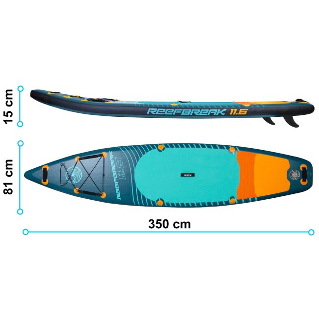 Deska SUP Reefbreak 350 x 81 x 15 cm Neo-Sport 170301 - obrazek 5
