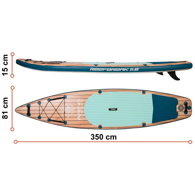 Deska SUP Reefbreak 350 x 81 x 15 cm Neo-Sport 170304 - obrazek 5