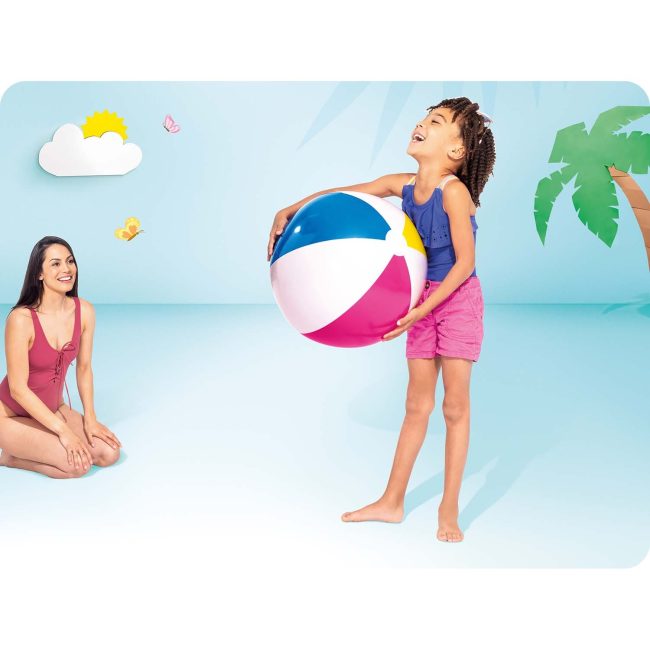 Dmuchana piłka plażowa Tęcza 61 cm INTEX 59030 - obrazek 3