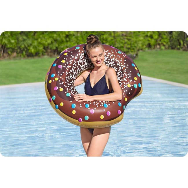 Dmuchane koło plażowe do pływania brązowy Donut 107cm BESTWAY - obrazek 6