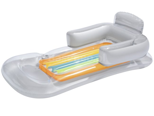 Dmuchany materac, fotel, leżak 161 x 84 cm Bestway 43028 srebrny - obrazek 2