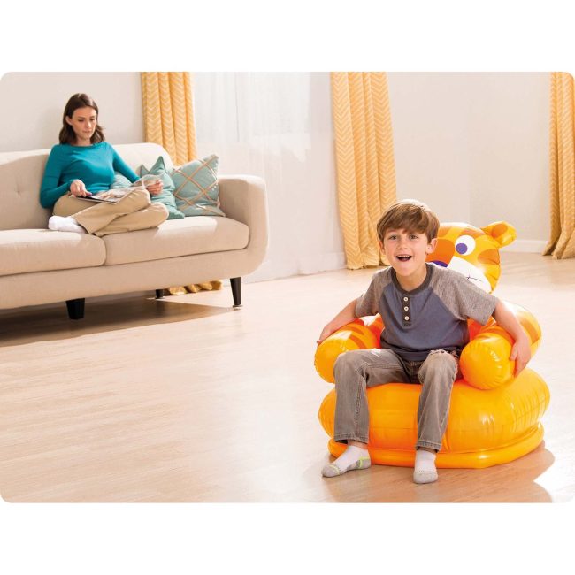 Fotel dmuchany dla dziecka Wesołe Zwierzęta 65 x 64 cm INTEX 68556 miś - obrazek 4