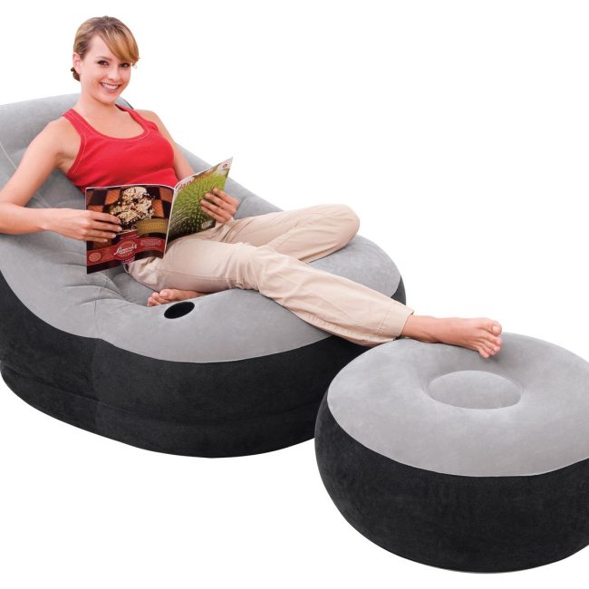 Fotel dmuchany + podnóżek 130 x 99 x 76 cm INTEX 68564