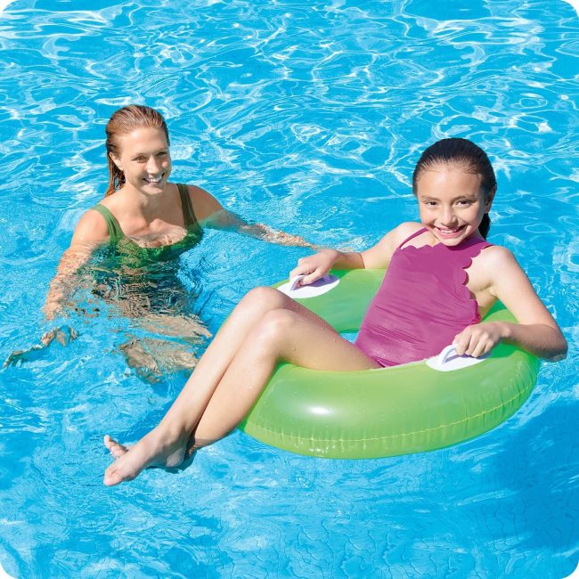 Kółko do pływania z uchwytami 76 cm zielone INTEX 59258 - obrazek 3