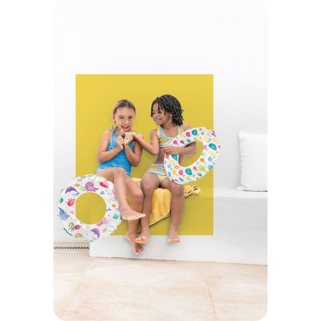 Koło do pływania kolorowe rybki 61 cm INTEX 59241 - obrazek 4