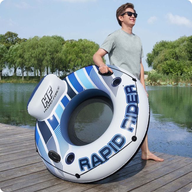 Koło do pływania Rapid Rider śr. 135 cm 2 uchwyty Bestway 43116 - obrazek 4