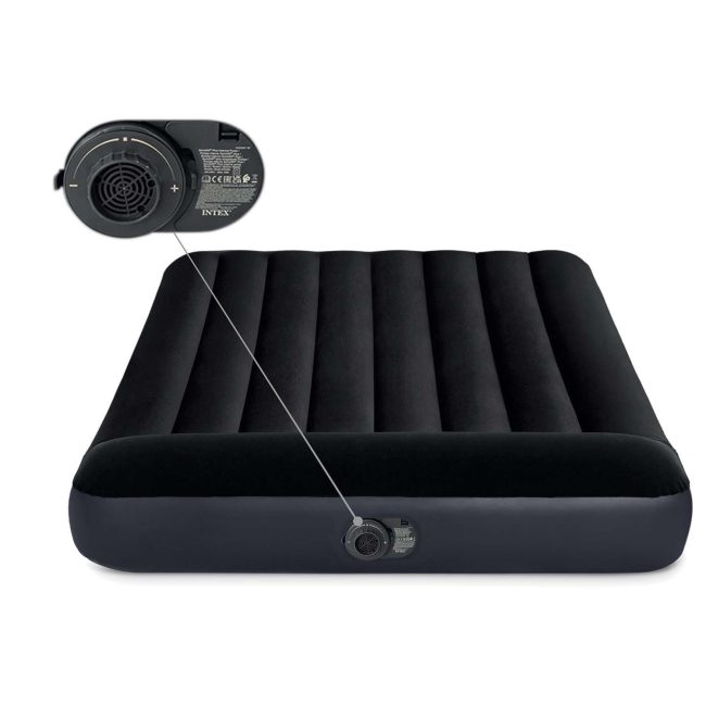 Materac dmuchany 191x137x25 cm z wbudowaną pompką elektryczną INTEX 64148 - obrazek 3