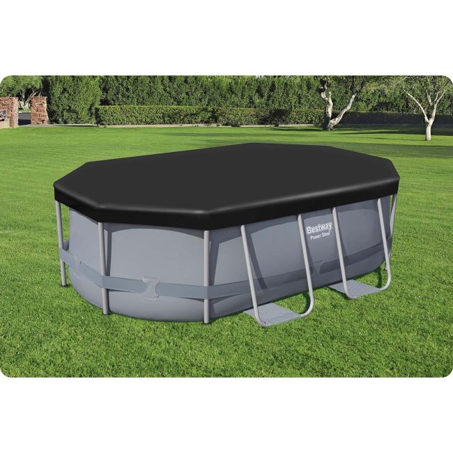 Pokrywa do basenu stelażowego owalnego 300 x 200 x 84 cm Bestway 58424 - obrazek 3