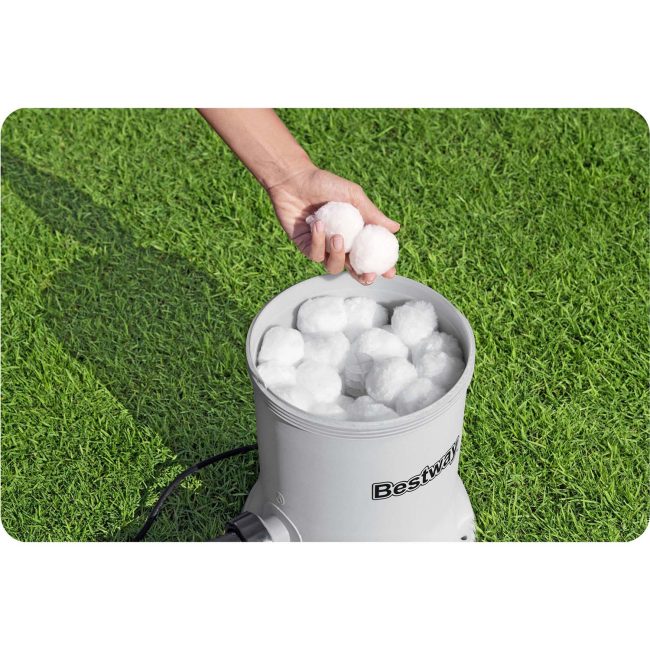 Pompa filtrująca do basenu 5678 l/h + kulki filtrujące Bestway 58870 - obrazek 3
