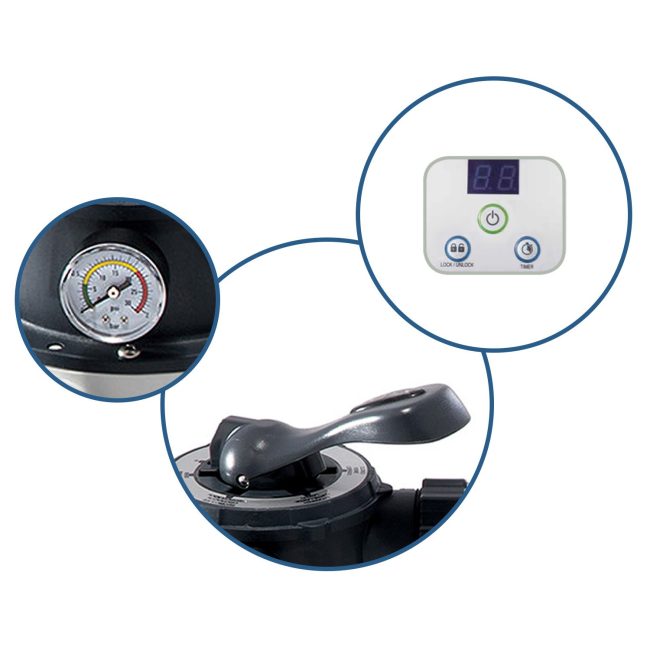Pompa filtrująca piaskowa 7900 l/h INTEX 26646 + piasek 25 kg - obrazek 3