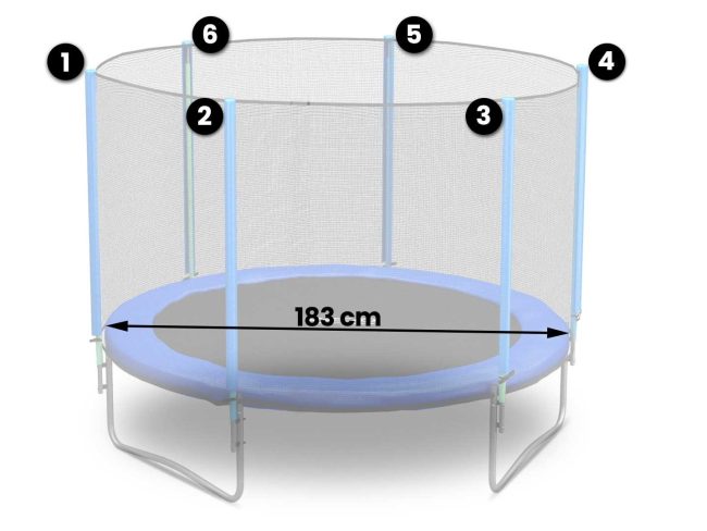 Siatka zewnętrzna do trampolin 183cm 6ft Neo-Sport - obrazek 2