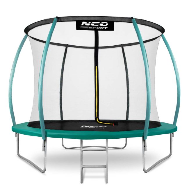 Trampolina ogrodowa 10ft/312cm z siatką, profilowanymi słupkami i drabinką - obrazek 3