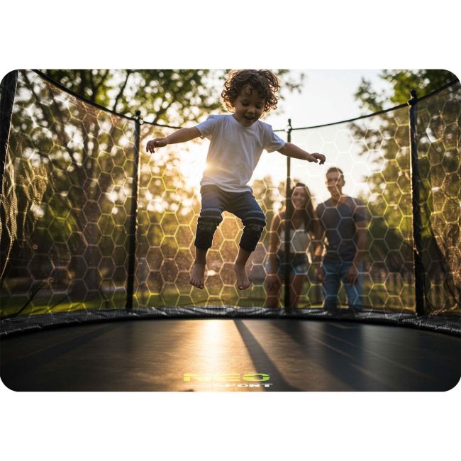 Trampolina ogrodowa 13ft/404cm z siatką wewnętrzną i drabinką Neo-Sport - obrazek 4