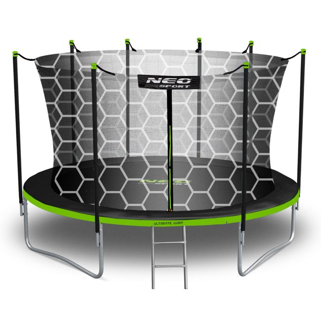 Trampolina ogrodowa 13ft/404cm z siatką wewnętrzną i drabinką Neo-Sport - obrazek 6