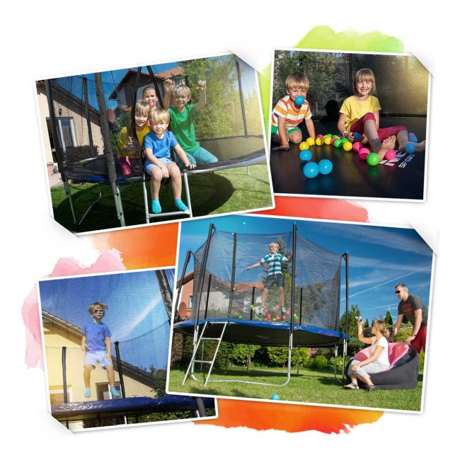 Trampolina ogrodowa 8ft/252cm z siatką wewnętrzną i drabinką Neo-Sport - obrazek 6