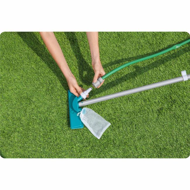 Zestaw do czyszczenia basenu kij 167cm + odkurzacz + siatka Bestway 58013 - obrazek 3